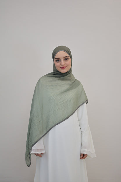 Musselin Zweifarbig Grün