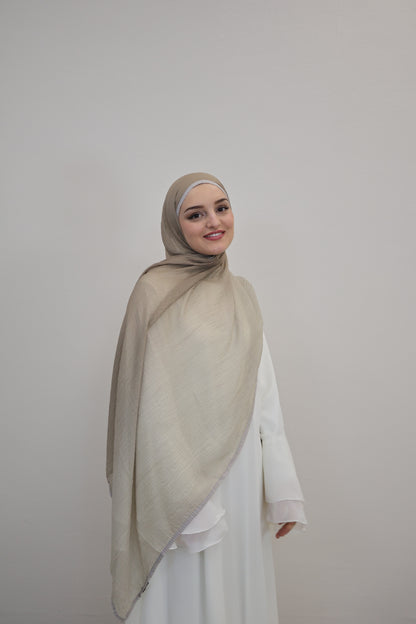 Musselin Zweifarbig Beige