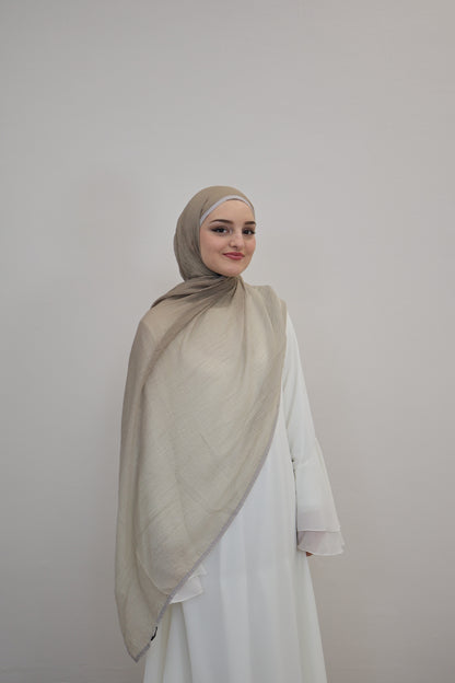 Musselin Zweifarbig Beige