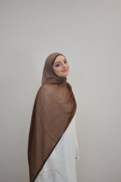 Musselin Zweifarbig Braun