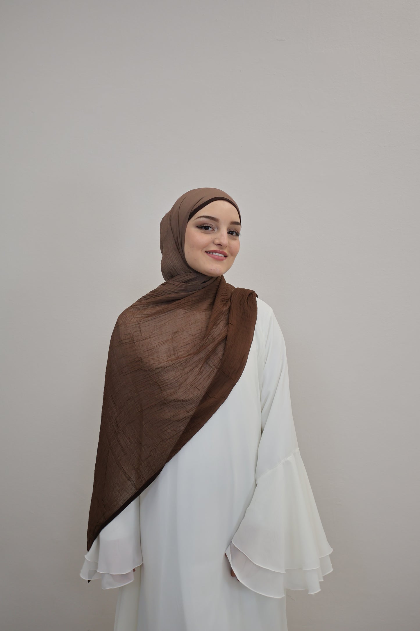 Musselin Zweifarbig Braun