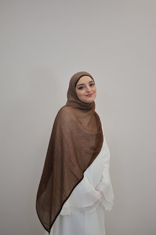 Musselin Zweifarbig Braun