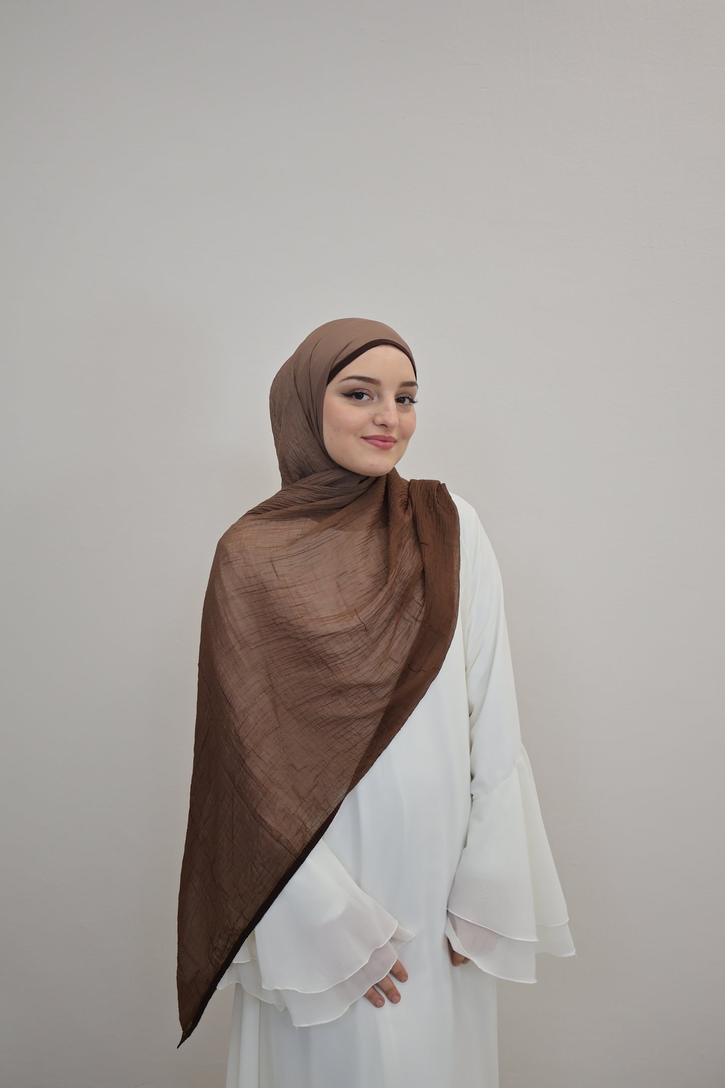 Musselin Zweifarbig Braun