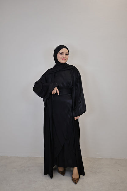 Glanz Abaya Schwarz