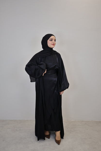 Glanz Abaya Schwarz