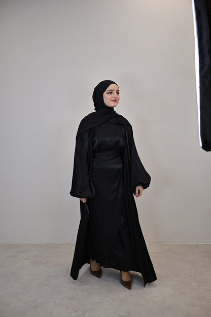 Glanz Abaya Schwarz