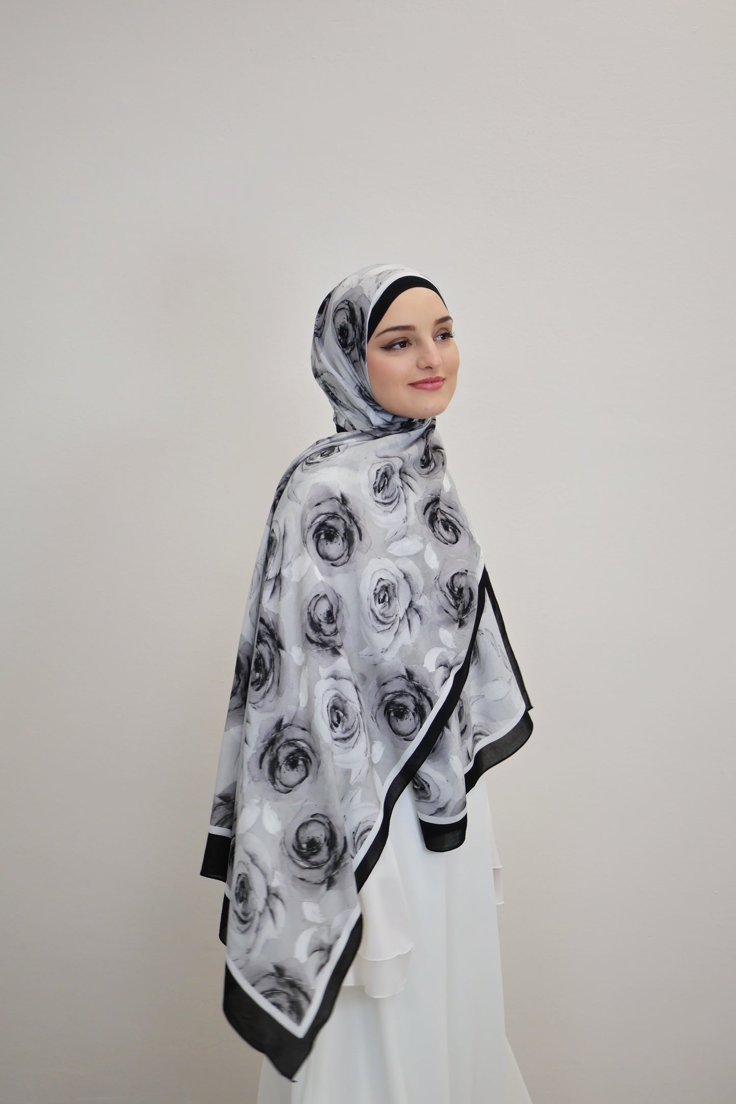 Rosa Scarf Schwarz