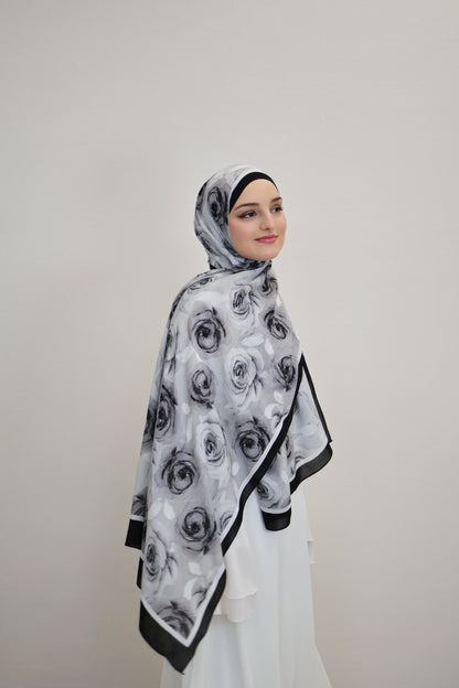 Rosa Scarf Schwarz
