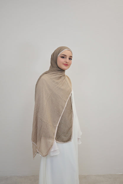 Musselin Zweifarbig Vizon/Beige